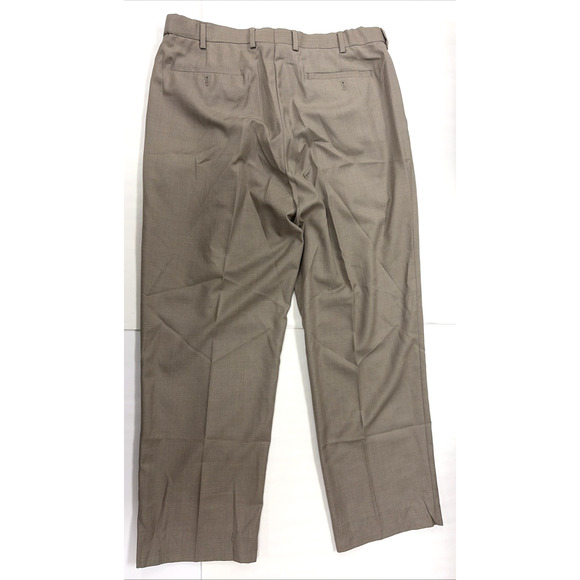 Louis Raphael Rosso Hidden Flex Mens Pants Size 36 x 32 Khaki Dress Pant - Picture 2 of 7